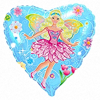 FM с рисунком 18" Сердце 201674 Фея Фольга