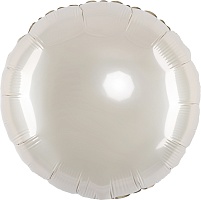 FM 18" круг Сатин Кремовый без рисунка фольгированный шар