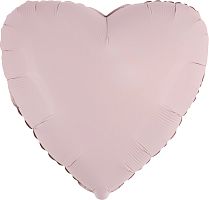FM 18" сердце Пыльная роза, Сатин без рисунка фольгированный шар